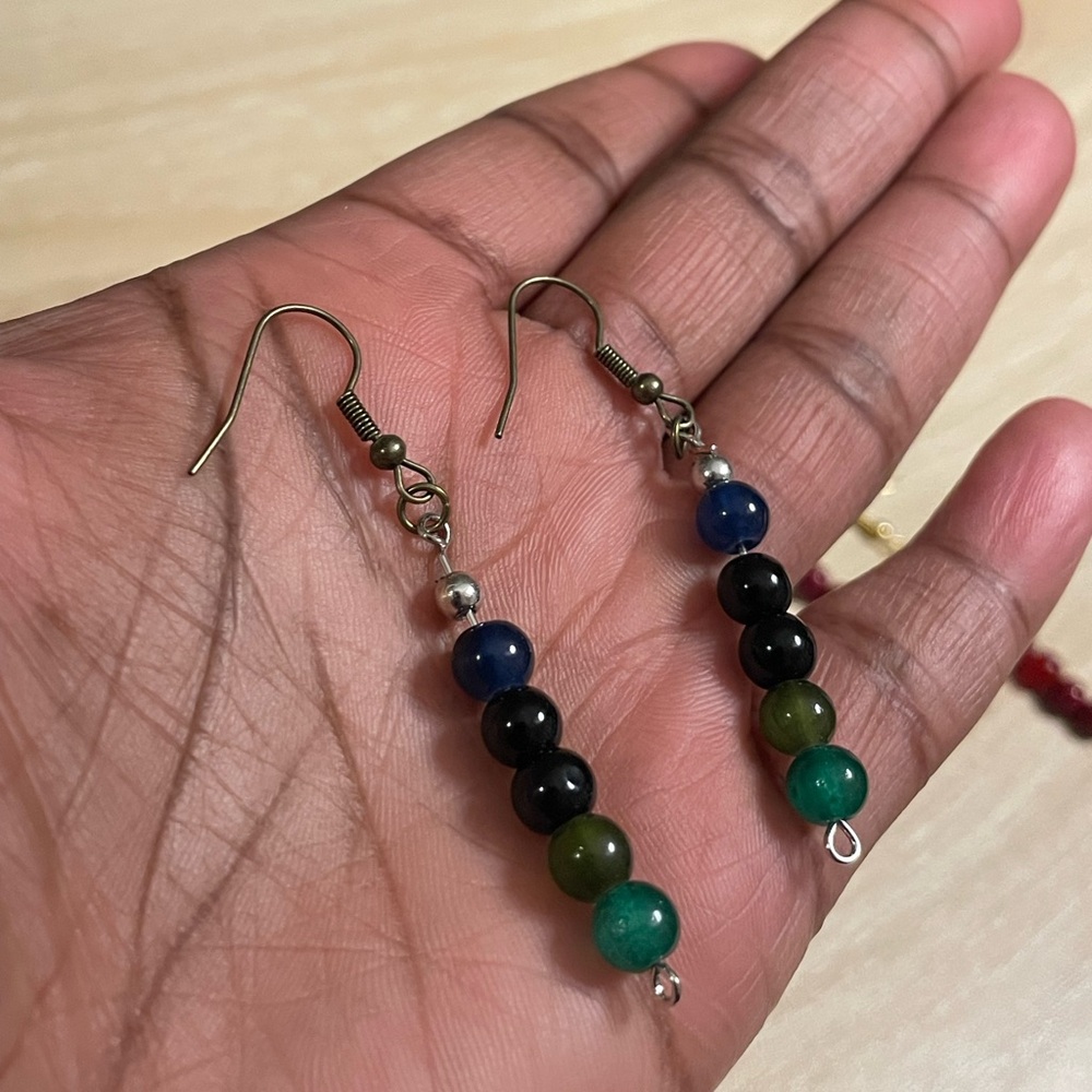 Handmade Glass Bead Drop Earrings!